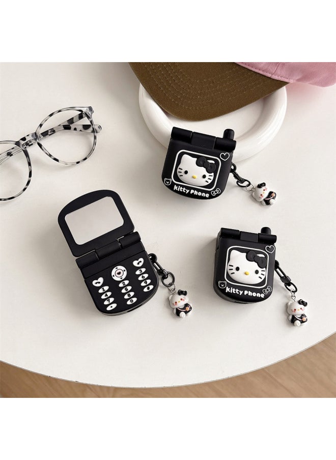 Generic - Cute Cartoon Phone AirPods Pro Protective Shell 1/2 Generation Bluetooth Headset AirPods3-Color:Telephone Kt [single Shell]-Model:Airpods 3 - Image 1