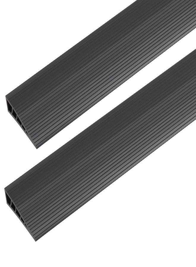 Maasechs 2 Pack 1" Rise Threshold Ramps for Doorways, 40" L Cuttable PVC Wheelchair Ramp, Non-Slip Heavy Duty Door Threshold Reducer for Wheelchairs, Power Scooters, Bathroom & Curb(Black) - Image 1
