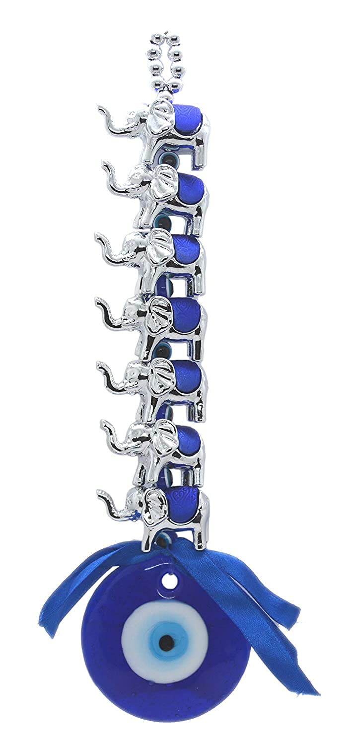 SK Craft Feng Shui 7 Elephant Evil Eye Hanging Nazar Suraksha Kavach for Protection Car/Home - Image 4