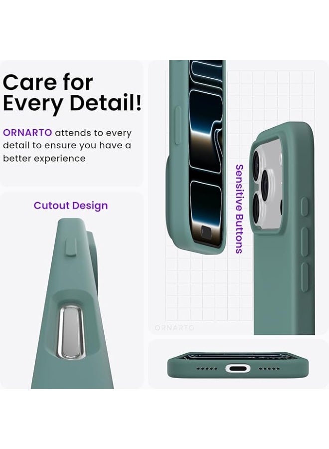 Unipha iPhone 17 Pro  Silicone Case pine Green - Image 4