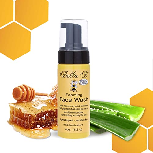 BELLA B Foaming Face Wash 4 oz - Pregnancy Safe Face Wash - Tea Tree Foaming Face Wash Made with Organic Ingredients - Use Twice Daily for Clear Skin - Image 1