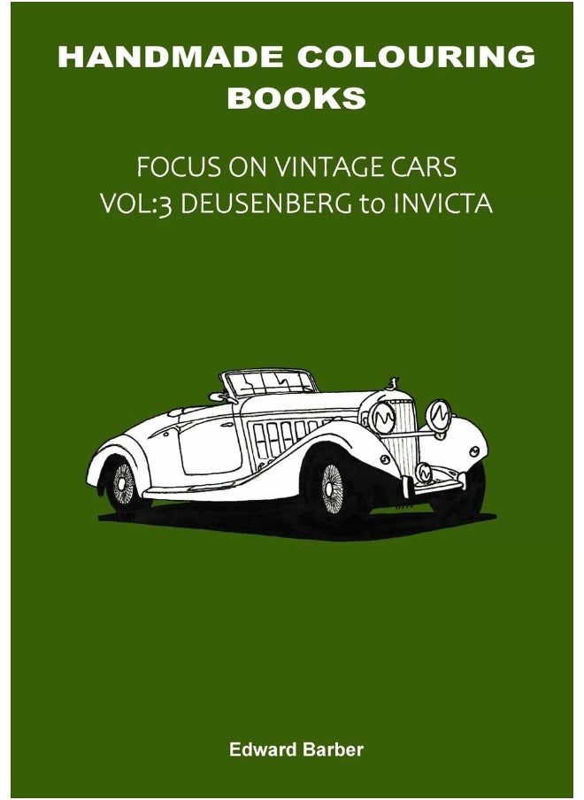 Handmade Colouring Books - Focus on Vintage Cars Vol: 3 - Deusenberg to Invicta  - Image 1