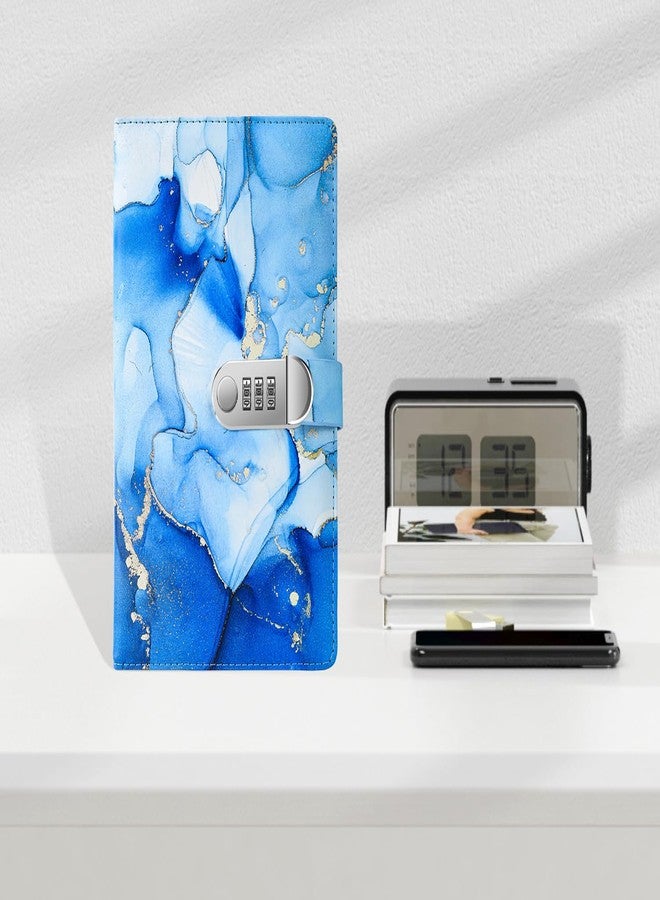 ARRLSDB Lock Diary for Girls, Diary with Lock A5 Lockable Journal 240 Pages 100 GSM Secrets Journals with Combination Passwords (Blue) - Image 4