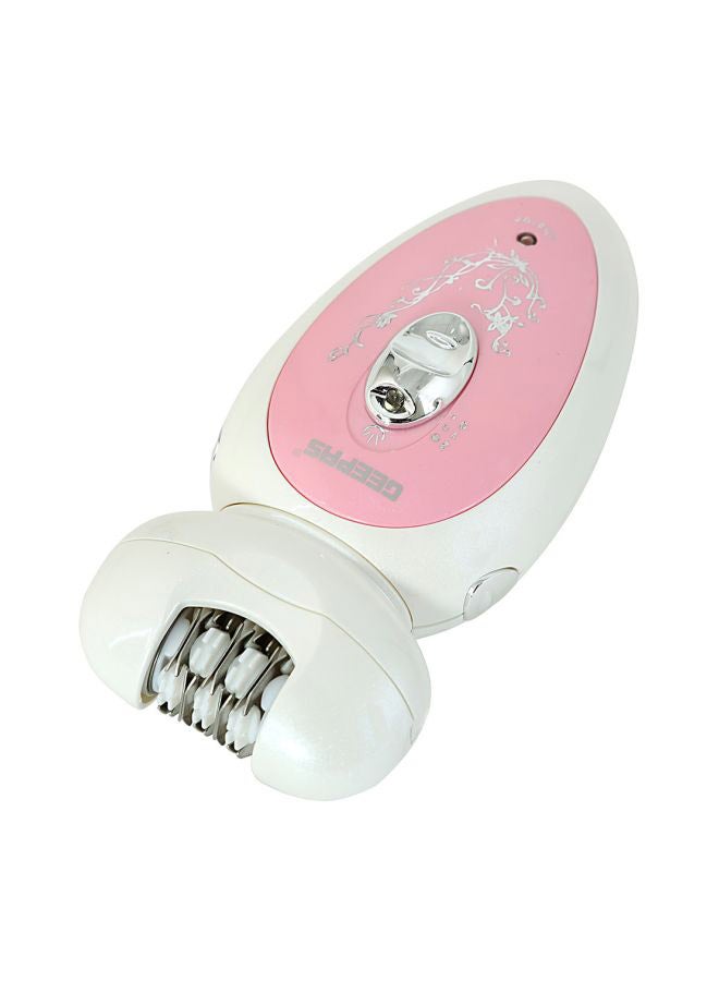 GEEPAS 2-In-1 LED Rechargeable Epilator Set Pink/White - Image 3