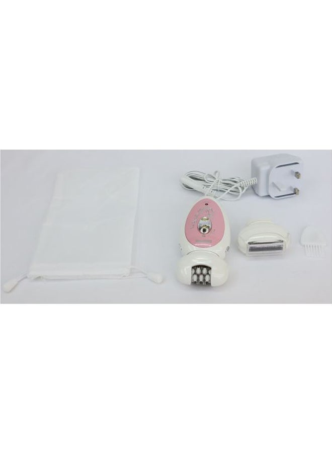 GEEPAS 2-In-1 LED Rechargeable Epilator Set Pink/White - Image 5