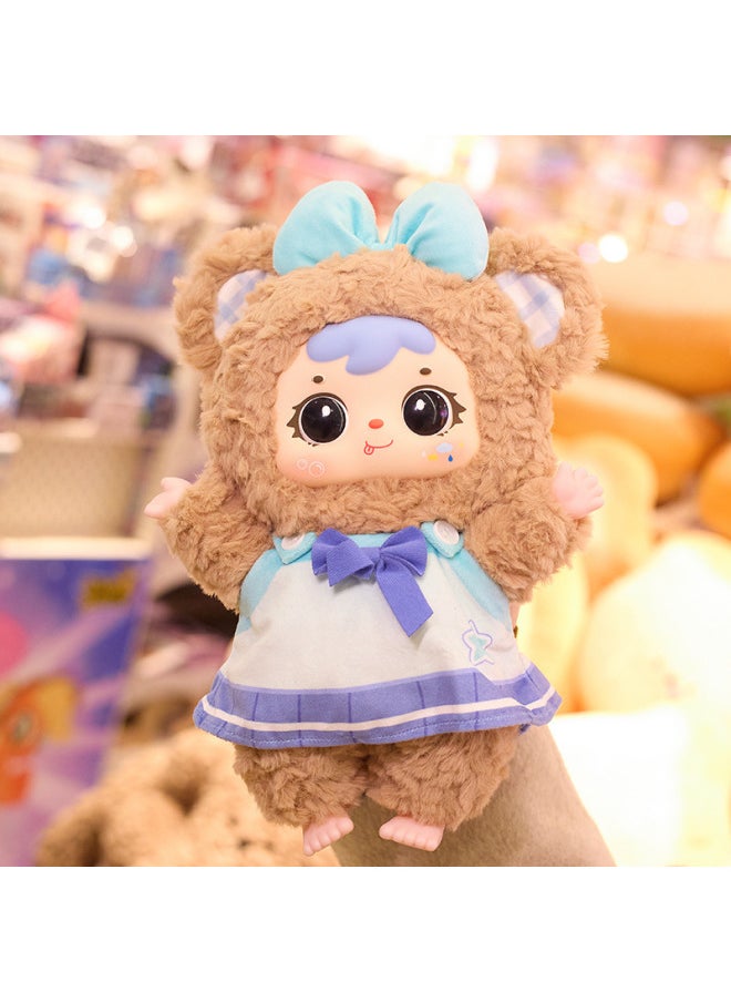 Generic - Three Small Wool 400 Body Second Generation Bear Rabbit Happy Picnic Plush Blind Box Cute Tide Play Plush-Color:Three Xiaoma Cafe Plush (please Take 6 Pieces For The Whole Box) - Image 1