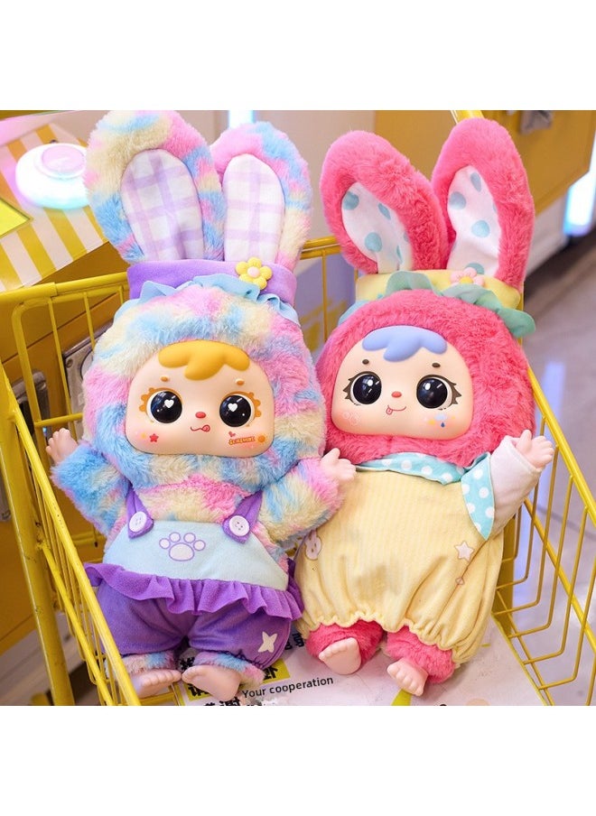 Generic - Three Small Wool 400 Body Second Generation Bear Rabbit Happy Picnic Plush Blind Box Cute Tide Play Plush-Color:Three Xiaoma Cafe Plush (please Take 6 Pieces For The Whole Box) - Image 1