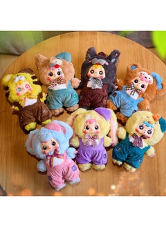 Three Small Wool 400 Body Second Generation Bear Rabbit Happy Picnic Plush Blind Box Cute Tide Play Plush-Color:Three Xiaoma Cafe Plush (please Take 6 Pieces For The Whole Box)