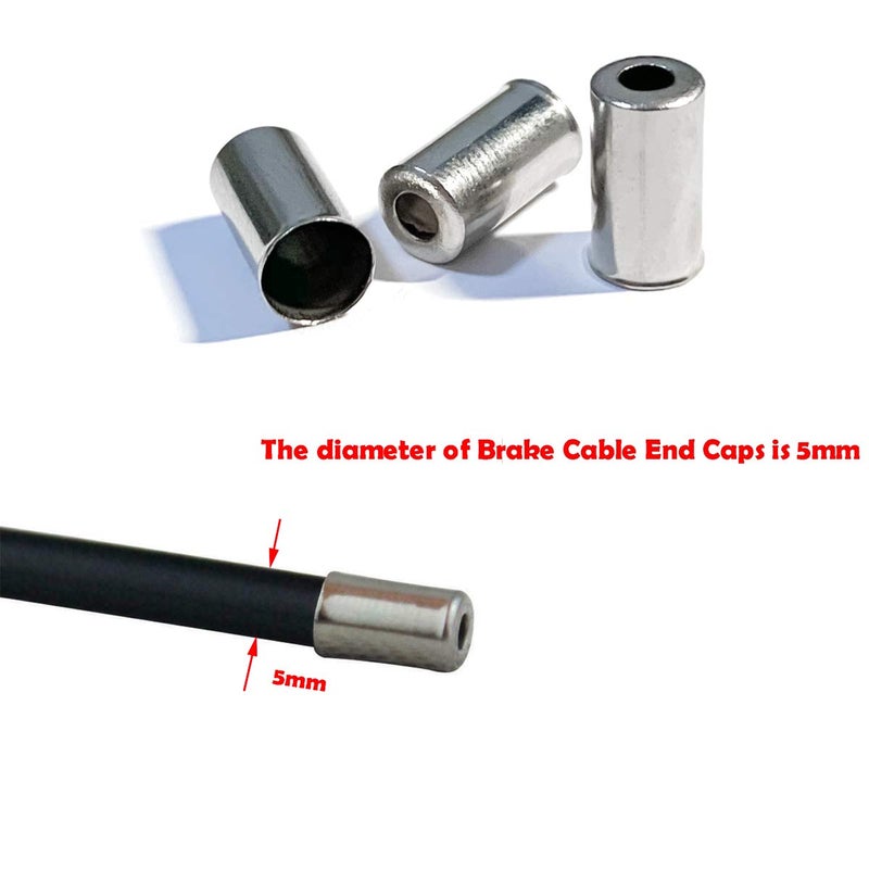 Farbetter 150Pcs Bike Brake Cable End Caps  Cable End Tips  O-Ring  Bike Brake Cable Accessories 3 Into 1 Sets  50Pcs Bike Cable Tips  50Pcs Cable End Caps  50Pcs Bike Brake Cable O-Ring - Image 4