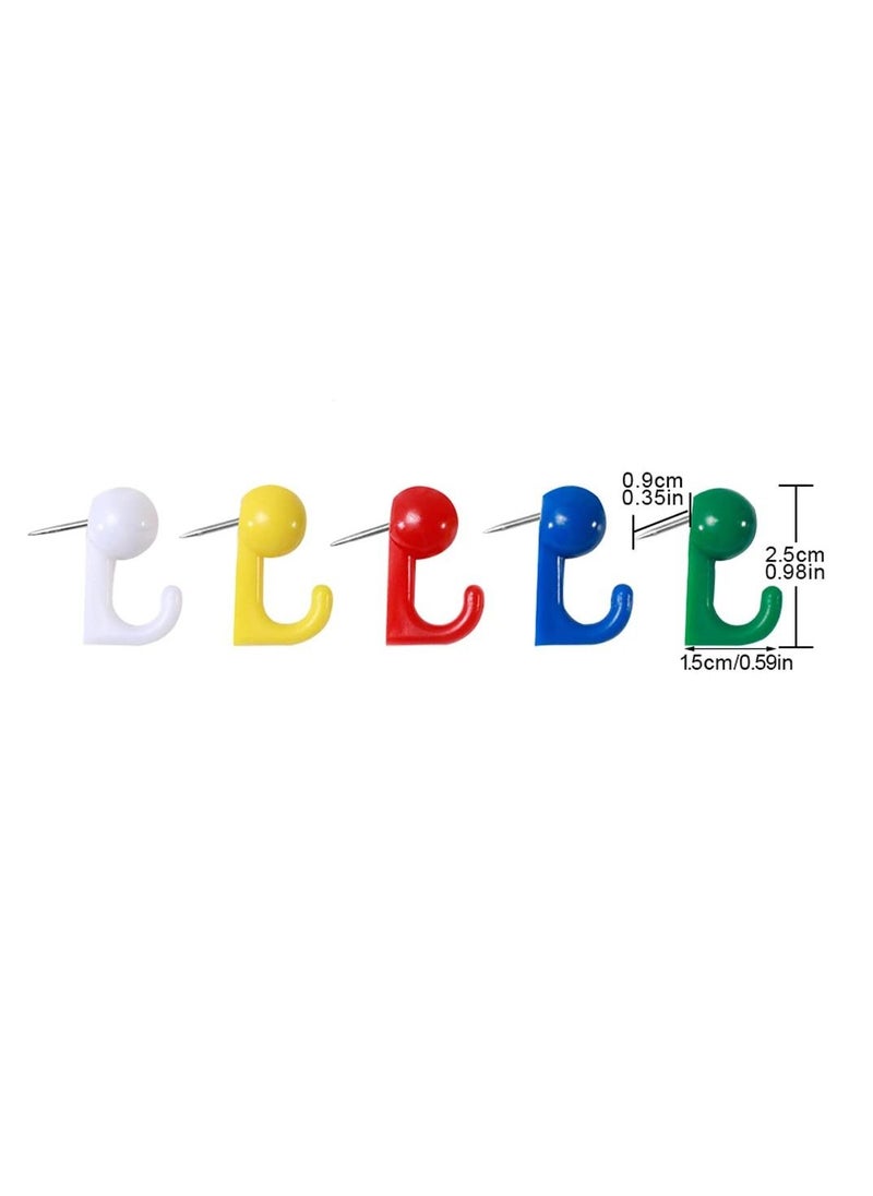 Y&D - Colored Push Pin, Plastic Pin Hooks Wall Mixed Color Thumb Nail For Cork Board Map Photo Calendar, Home Office School Supplies (50Pcs) - Image 1