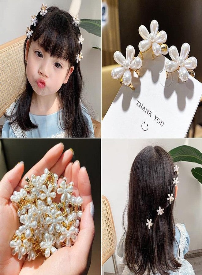 RED-SHYN Hair Clips for Women, MIni Pearl Hair Claw Clip Set Strong Hold No Slip, Hair Accessories Birthday Wedding Valentine's Day Gift for Girl Wife Styling Thick Thin (8) - Image 4
