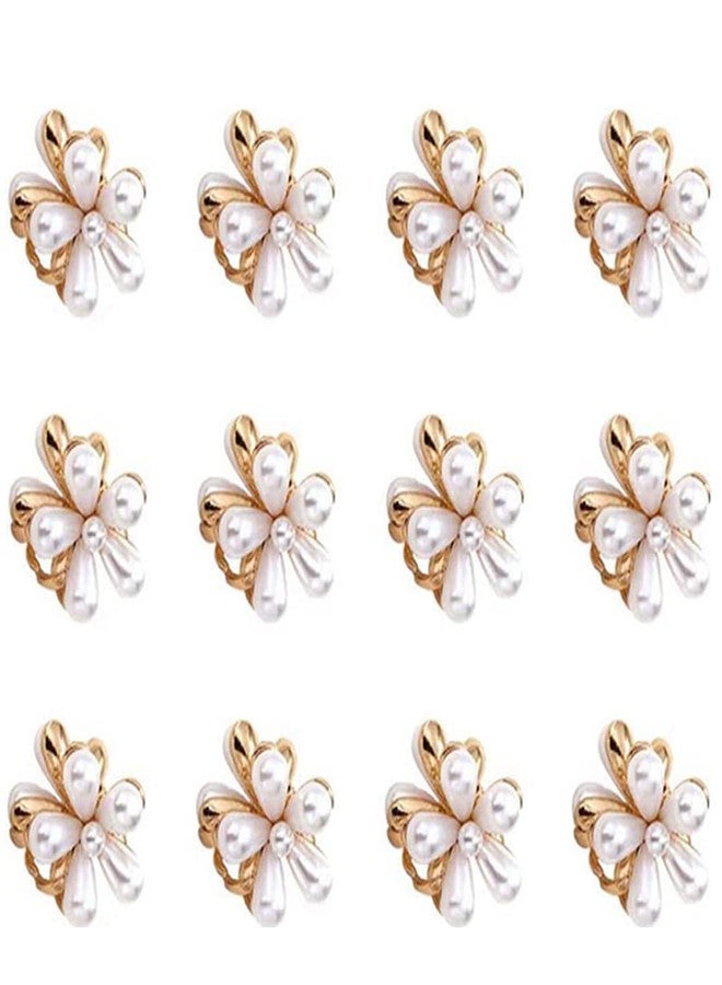 RED-SHYN Hair Clips for Women, MIni Pearl Hair Claw Clip Set Strong Hold No Slip, Hair Accessories Birthday Wedding Valentine's Day Gift for Girl Wife Styling Thick Thin (8) - Image 1