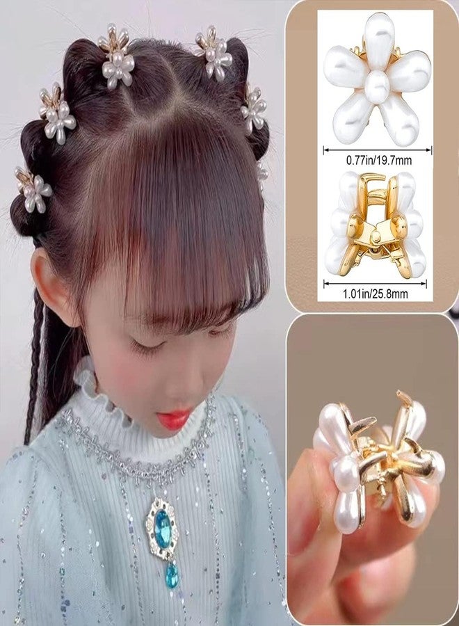 RED-SHYN Hair Clips for Women, MIni Pearl Hair Claw Clip Set Strong Hold No Slip, Hair Accessories Birthday Wedding Valentine's Day Gift for Girl Wife Styling Thick Thin (8) - Image 2