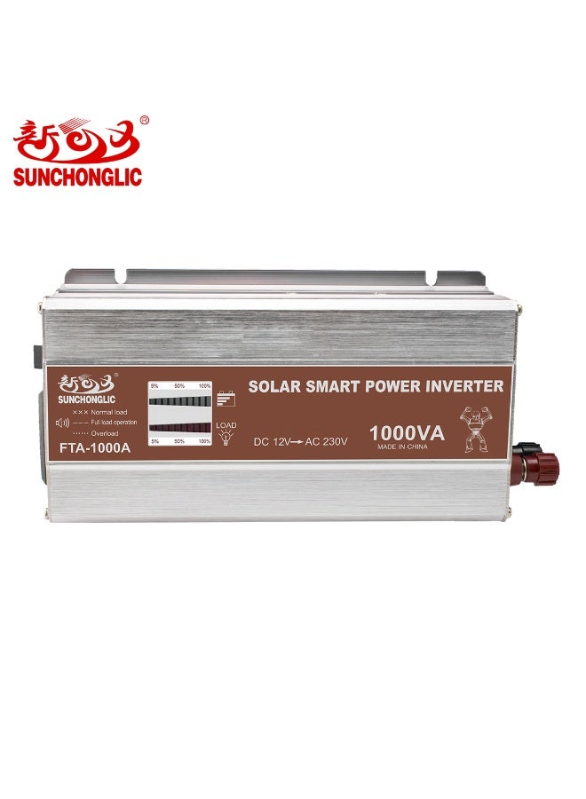 سوير محول طاقة شمسية ذكي من SUOER/SUNCHONGLIC سلسلة FTA/STA (500 فولت أمبير - 3000 فولت أمبير)، 12 فولت/24 فولت تيار مستمر إلى 230 فولت تيار متردد، هادئ، فعال، تقنية بدء التشغيل السلس، مروحة موفرة للطاقة والتحكم في الكمبيوتر الصغير، شاشة LED للبطارية/الحمل، يتميز بمخرج USB 5 فولت، مثالي للسيارة/السيارة الترفيهية/طاقة الرياح خارج الشبكة - Image 3