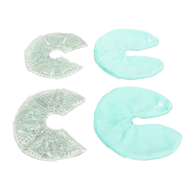 Brrnoo Hot Cold Breast Pads Breast Freezing Pads,Breast Nursing Gel Pads,Breast Ice Pack,Breast Gel Pads Reusable Hot Cold Compress Breast Nursing Ice Pack for Breastfeeding Green - Image 1