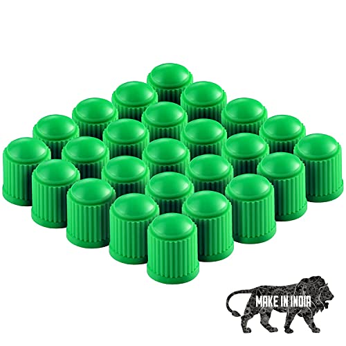 AUTOFRILL 50 Pcs Car Wheel Universal Tire Stem Covers for Cars, SUVs, Bike and Bicycle, Trucks, Motorcycles Heavy Duty Valve Cap Stem Air Valve Caps (Pack of 50) (Green) - Image 1