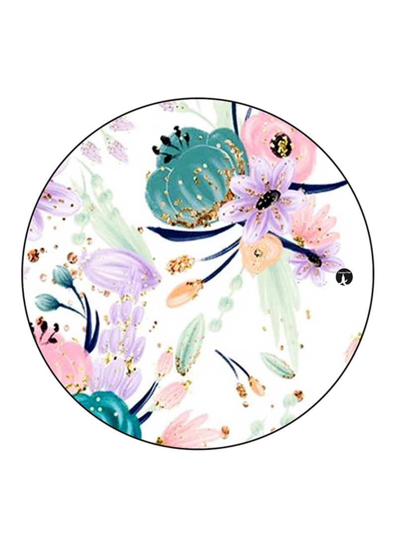 RKN Flowers Printed Large Round Pin Badge Multicolour - Image 2