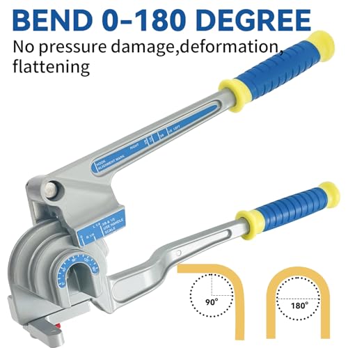 SUGOOE 3-in-1 Tubing Bender, 180° Tube Bender for 1/4", 3/8", 1/2" (6/10/12 mm) O.D. Suitable for Bending Copper, Brass and Aluminum pipes, Ideal for HVAC (1/4", 3/8", 1/2") - Image 4