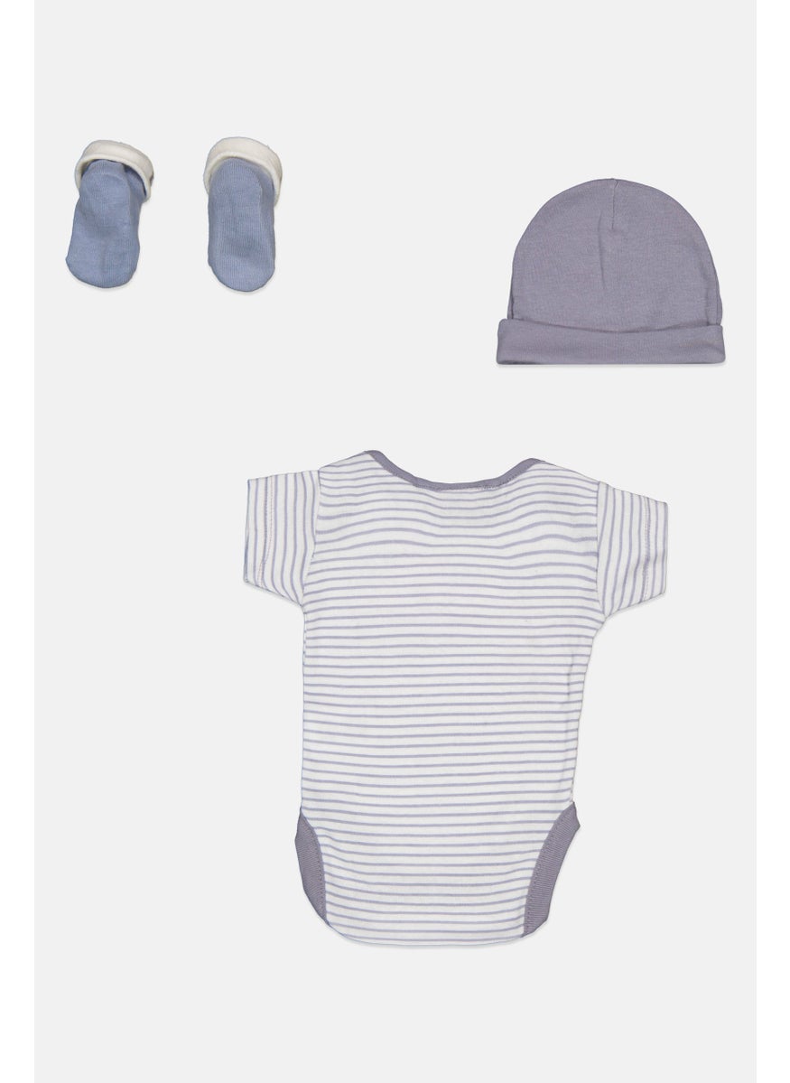 Ellesse - Toddlers Boy 3 Piece Graphic Printed Infant Set, Light Purple Combo - Image 1
