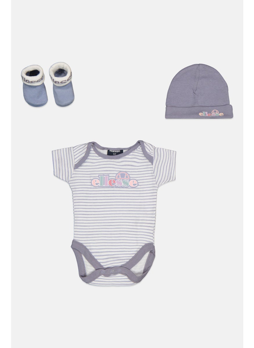 Ellesse - Toddlers Boy 3 Piece Graphic Printed Infant Set, Light Purple Combo - Image 1