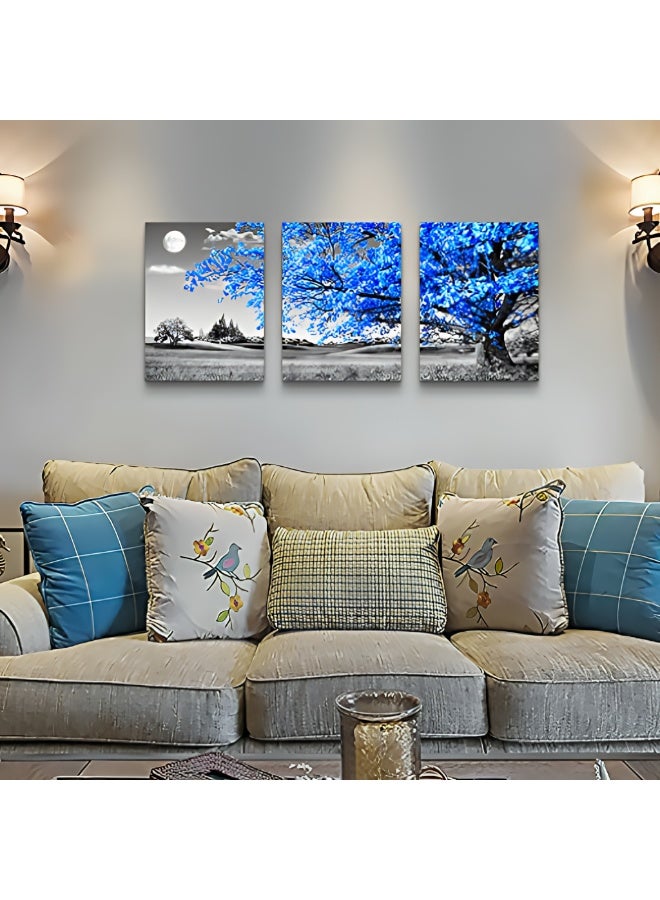 ALMiHomi Wall Art Canvas Set of 3, Framed Modern Decorative Paintings for Living Room Bedroom Office (40 × 30 cm Each) - Image 2