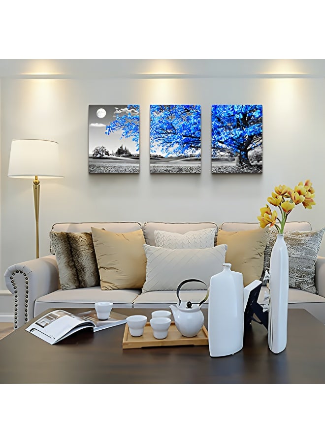 ALMiHomi Wall Art Canvas Set of 3, Framed Modern Decorative Paintings for Living Room Bedroom Office (40 × 30 cm Each) - Image 4