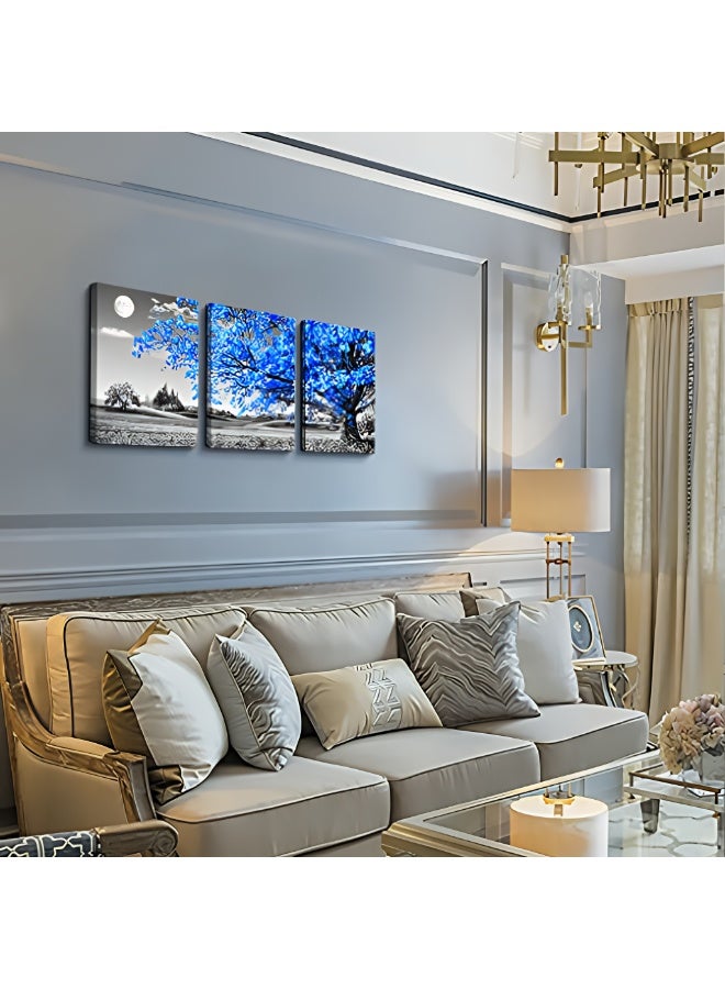 ALMiHomi Wall Art Canvas Set of 3, Framed Modern Decorative Paintings for Living Room Bedroom Office (40 × 30 cm Each) - Image 3