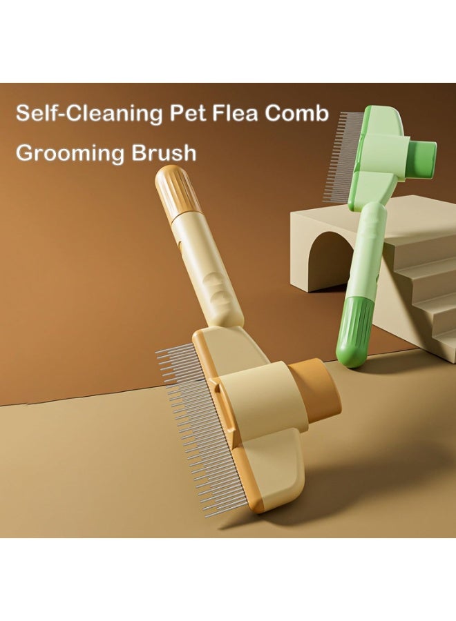Zen Brush Cat Comb, Zenbrush Self Cleaning Pet Comb Grooming Brush for Massaging and Cleaning Shedding Hair - Image 2