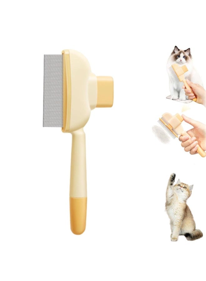 Zen Brush Cat Comb, Zenbrush Self Cleaning Pet Comb Grooming Brush for Massaging and Cleaning Shedding Hair - Image 1
