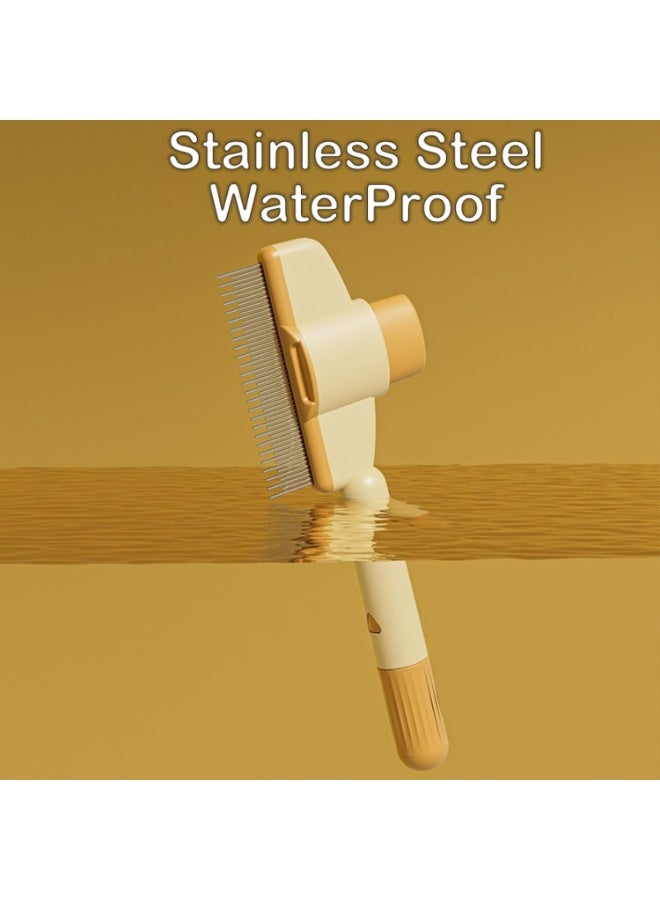 Zen Brush Cat Comb, Zenbrush Self Cleaning Pet Comb Grooming Brush for Massaging and Cleaning Shedding Hair - Image 5