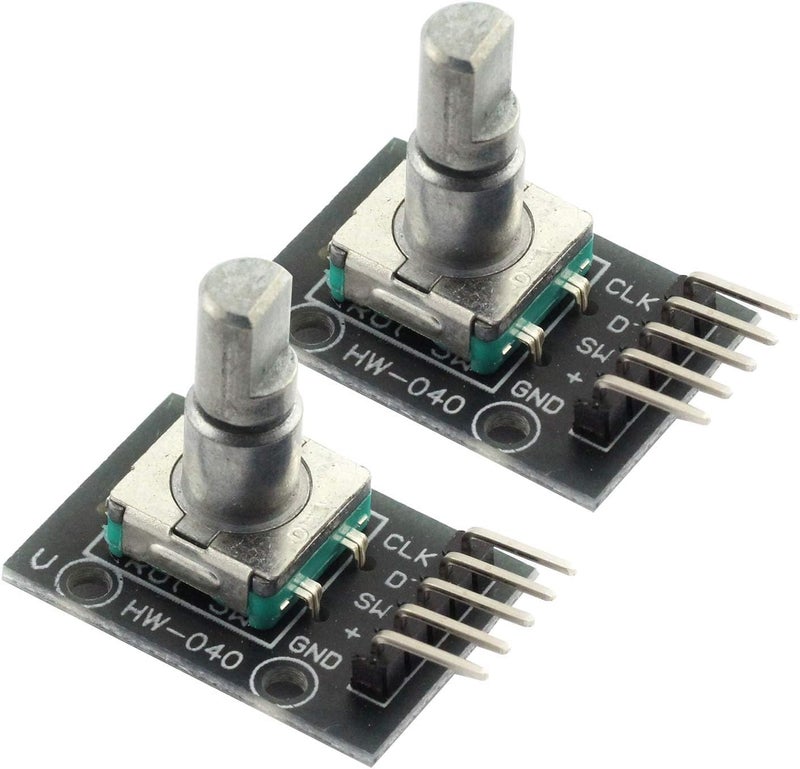 Maxmoral 2pcs Rotary Encoder Module KY-040 360 Degrees for Arduino Compatible Brick Sensor Switch Development Board - Image 1
