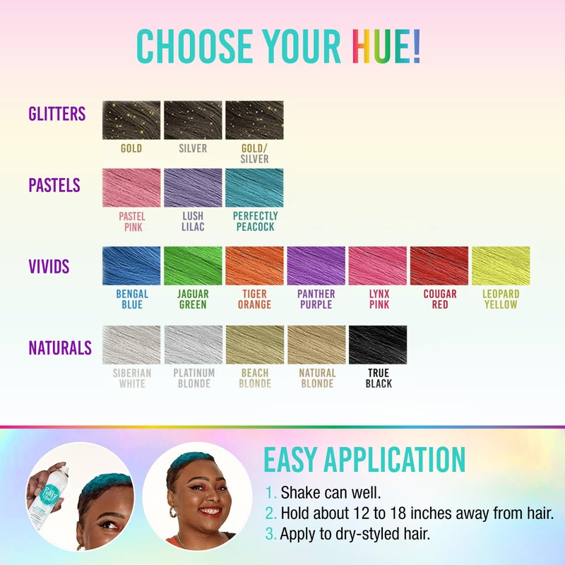 Punky Pastel Temporary Hair Color Spray, Perfectly Peacock, Spray-On Hair Color, Fast-Drying, Non-Sticky, Travel Size Hair Dye for Instant Vivid Hair Color, 3.5 oz, 1-Pack - Image 5