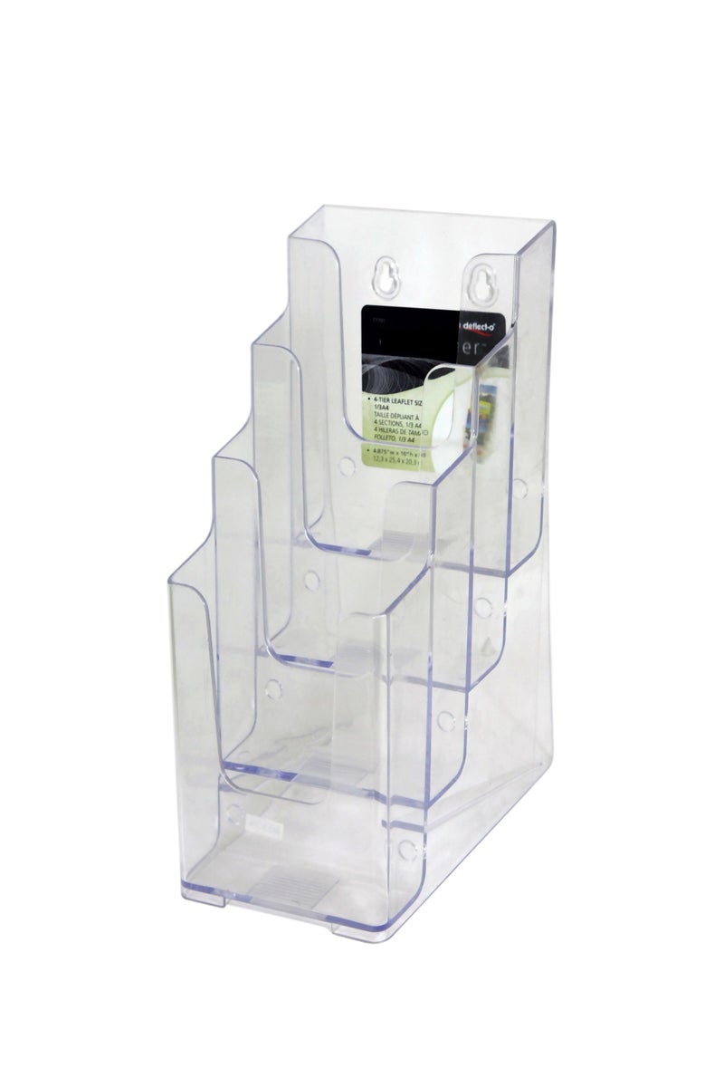 Countertop Display Rack 4-Tier1/3 of A4 Clear