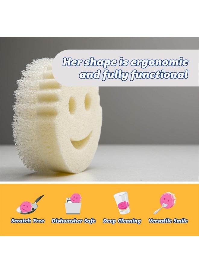 Scrub Daddy - Dual-Sided Sponge and Scrubber- Scrub Mommy Dye Free - Scratch-Free Scrubber for Dishes and Home, Odor Resistant, Soft in Warm Water, Firm in Cold, Dishwasher Safe, 1ct (Pack of 2) - Image 1