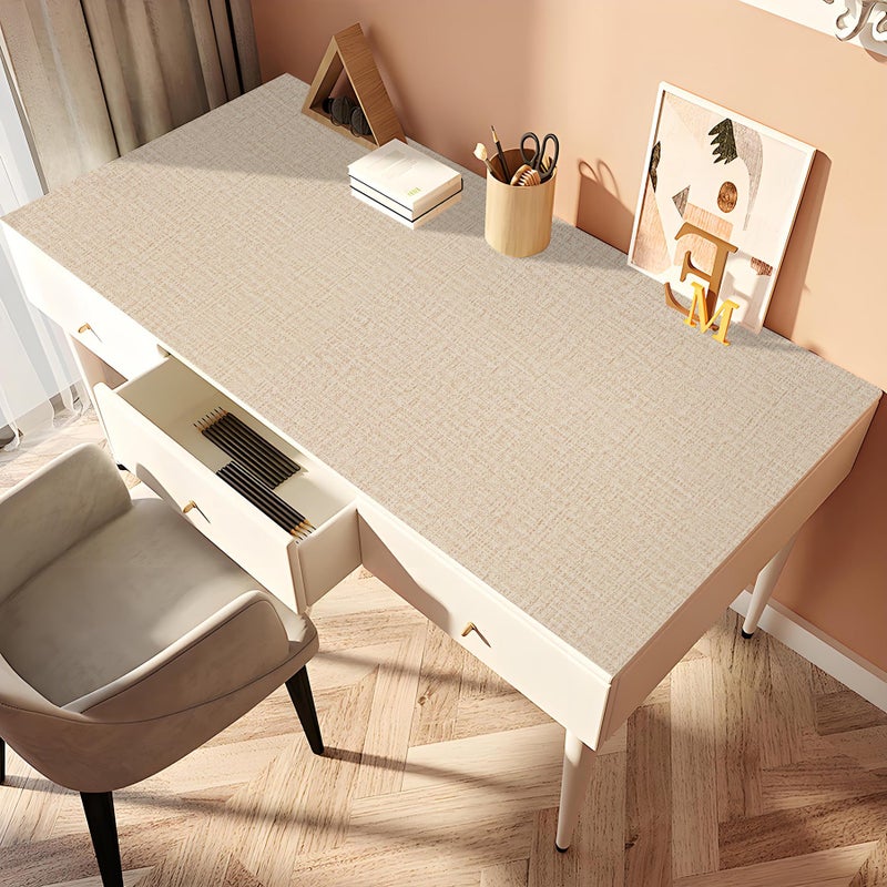 Guvana Grasscloth Peel And Stick Wallpaper Beige Textured Contact Paper Modern Removable Self Adhesive Wall Paper Thicken Fabric Faux Linen Wallpaper For Bathroom Living Room Cabinets 78.7Inx15.7In - Image 2