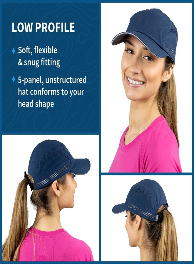 TrailHeads Womens Running Hat - Recycled Cap for Women - Athletic Ladies Baseball Caps for Sports, Golf, Tennis, Workout Navy - Image 2