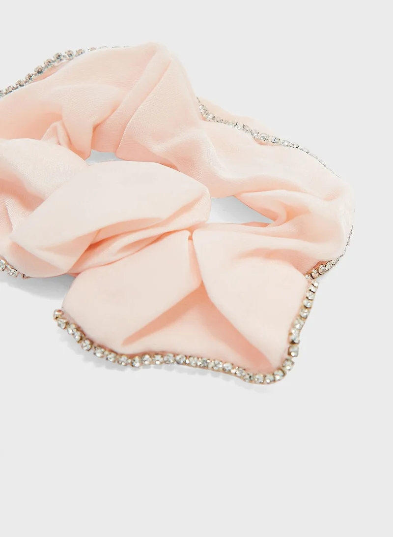 Rubi 2 Pack Of Diamante Scrunchies
