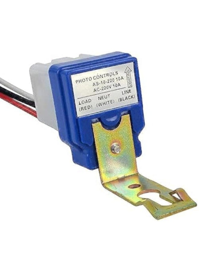 Generic Other Automatic Auto On Off Photocell Sensor Control Switch AC 220V 50-60Hz 10A Blue Water Resistance Motion Detector  - Image 1