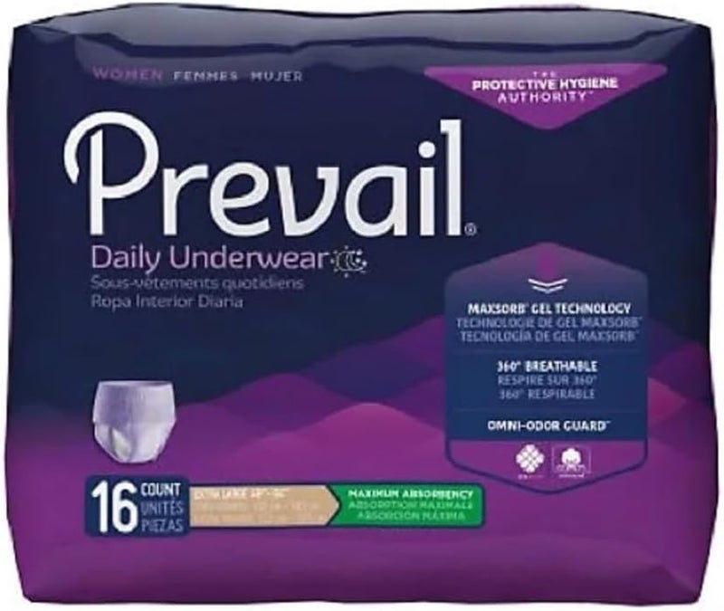 Prevail Proven | X-Large Pull-Up | Women's Protective Underwear | Maximum Absorbency | X-Large, 16 Count (1 pack of 16)