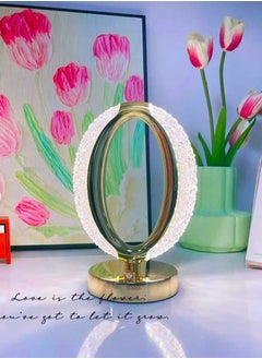 Luxury Modern Crystal LED Lamp Touch Control Dimmable Table Lamp For Home Office and Shop Decore