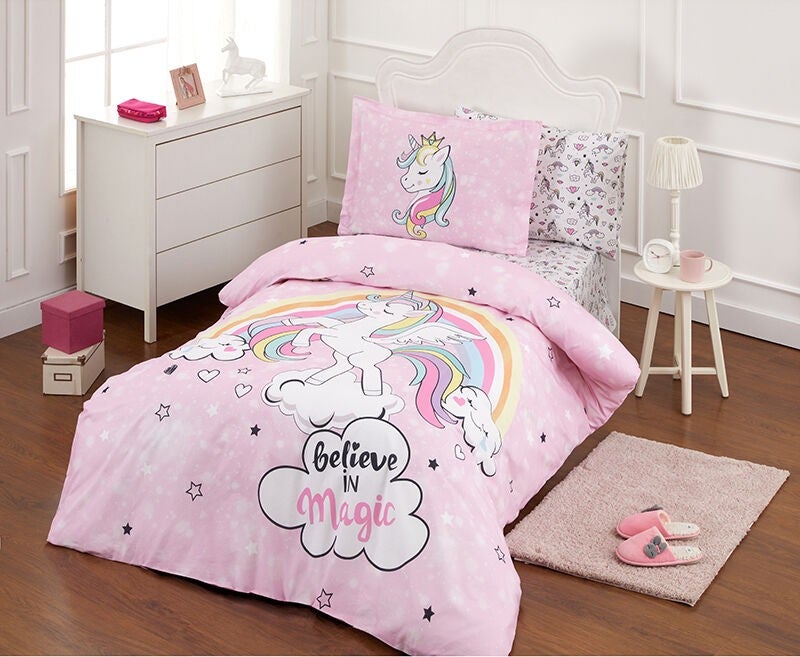 özdilek Unicorn Pink Single Duvet Cover Set 