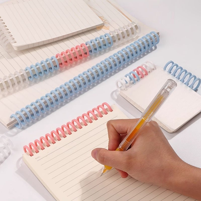 5pcs 34 Hole Binder Rings Spiral Coils for Book Binding DIY Notebooks Photo Albums Paper Clips Durable Plastic Fasteners Multicolor - Image 2
