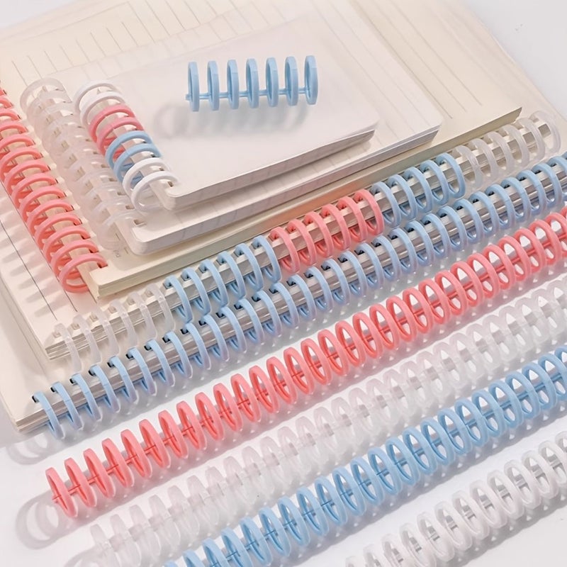 5pcs 34 Hole Binder Rings Spiral Coils for Book Binding DIY Notebooks Photo Albums Paper Clips Durable Plastic Fasteners Multicolor - Image 5