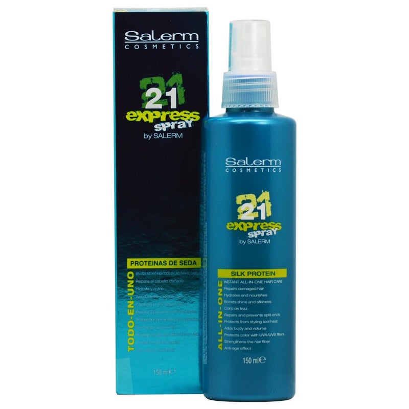 Salerm Cosmetics 21 Express Spray -All-in-one Silk Protein 150 Ml/5.04oz - Image 1
