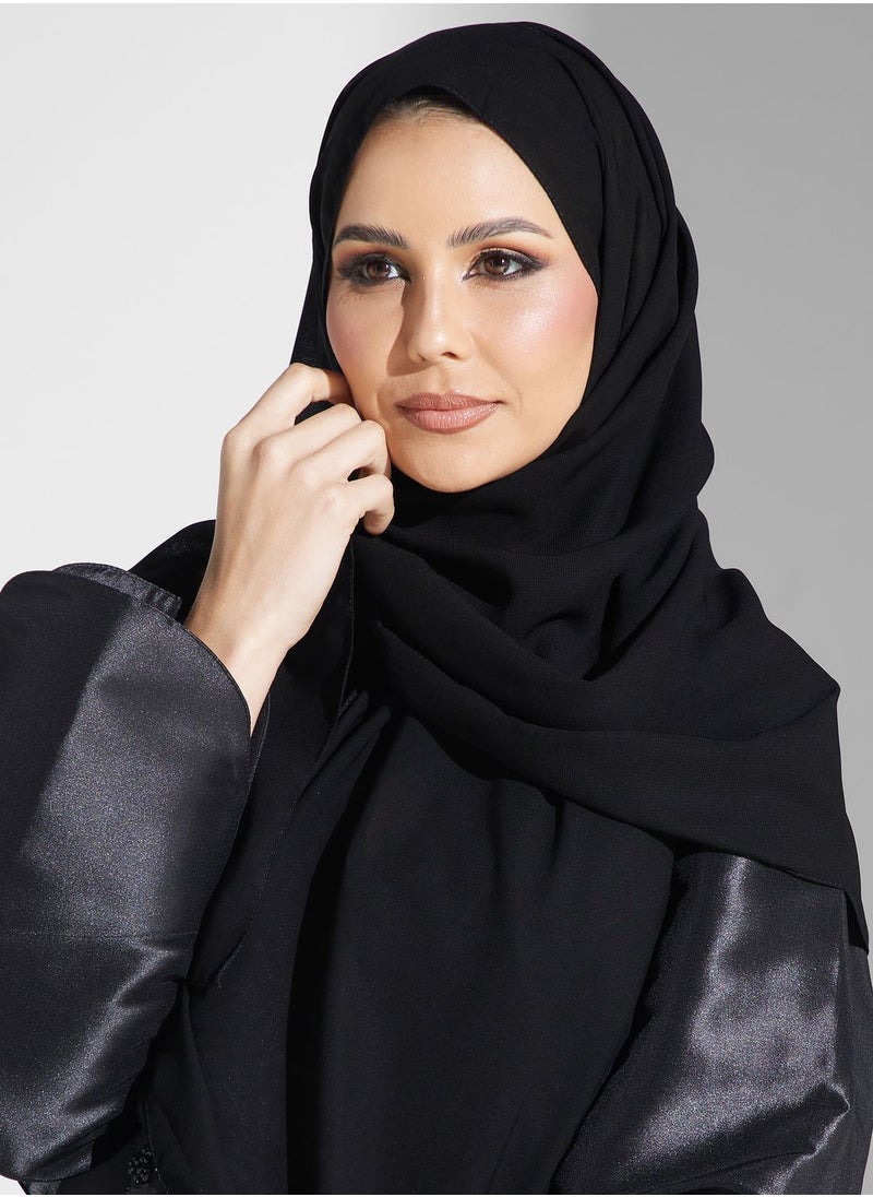 hayas closet - Embellished Cut Out Detail Abaya - Image 1