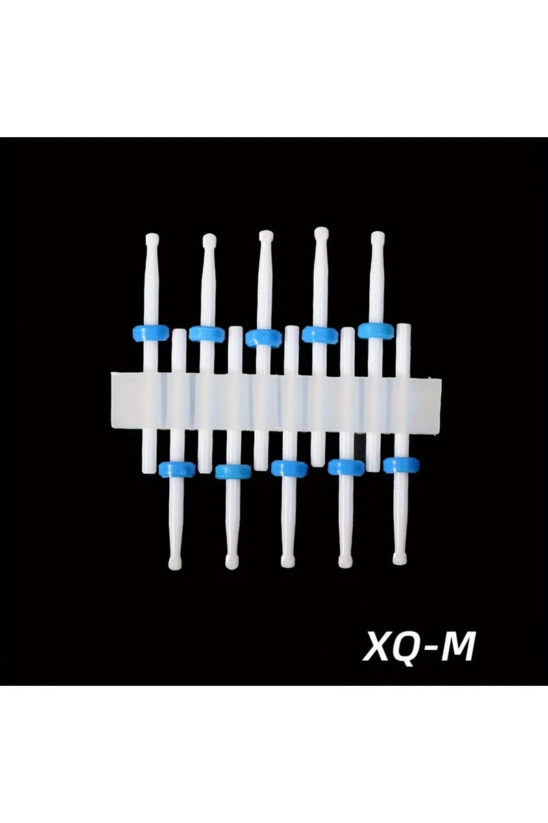erorex XQ-M 10pcs Ceramic Nail Drill Bits Set, Electric Manicure & Pedicure Milling Cutter, For Nail Polish
