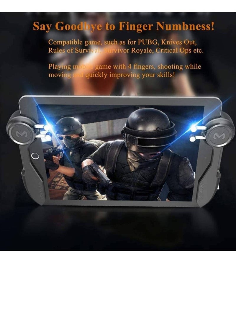 GENNEXT Gaming Triggers for iPad Tablet Mobile Game Accessories Six Finger Gamepad Aim Button Gamepad for PUBG Fortnite Call of Duty Mobile Game PUBG Triggers  - Image 2