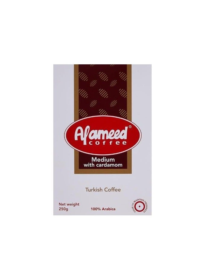 Alameed Coffee Medium With Cardamom 250g - Image 1