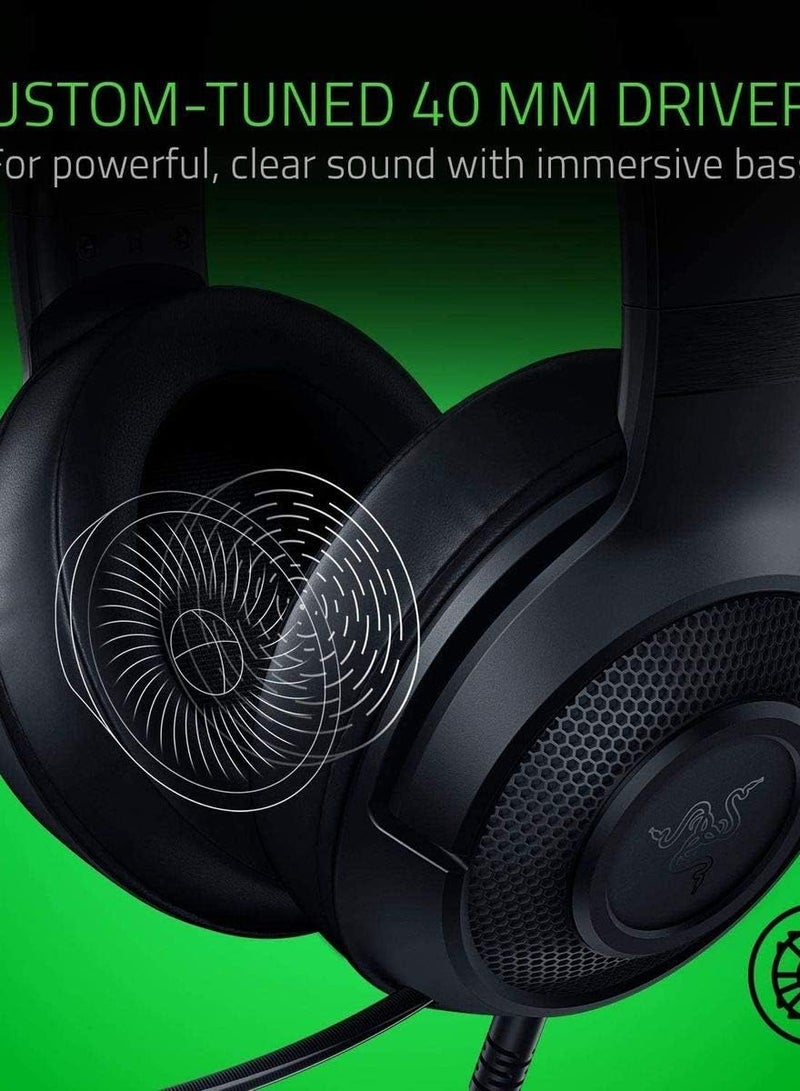 Ultra light gaming headset, 7.1 surround sound, lightweight frame, bendable heart-shaped microphone, for PC, Xbox, PS4 and Nintendo Switch, classic black -  - Image 4
