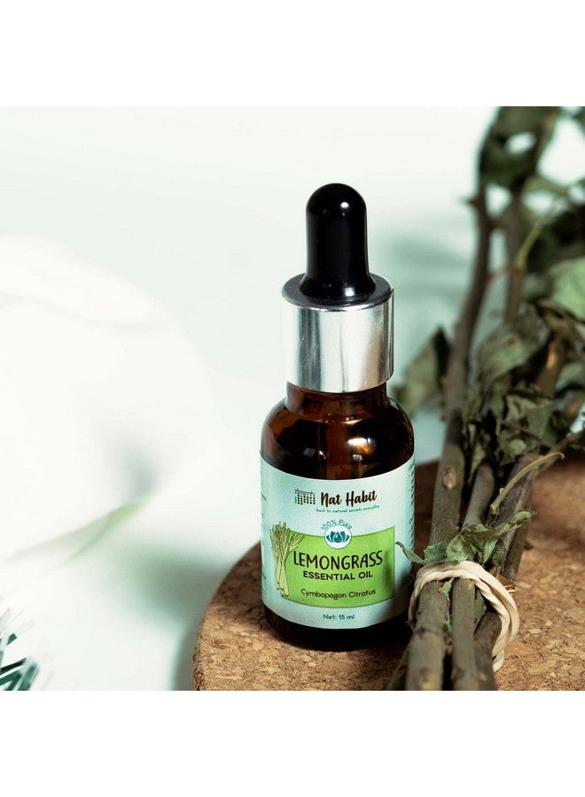 Nat Habit Pure Lemongrass Essential Oil Therapeutic Grade, Steam Distilled | Acne, Dandruff, Blemishes, Detan, Stress | Aromatherapy, Diffuser Oil, 15Ml - Image 4